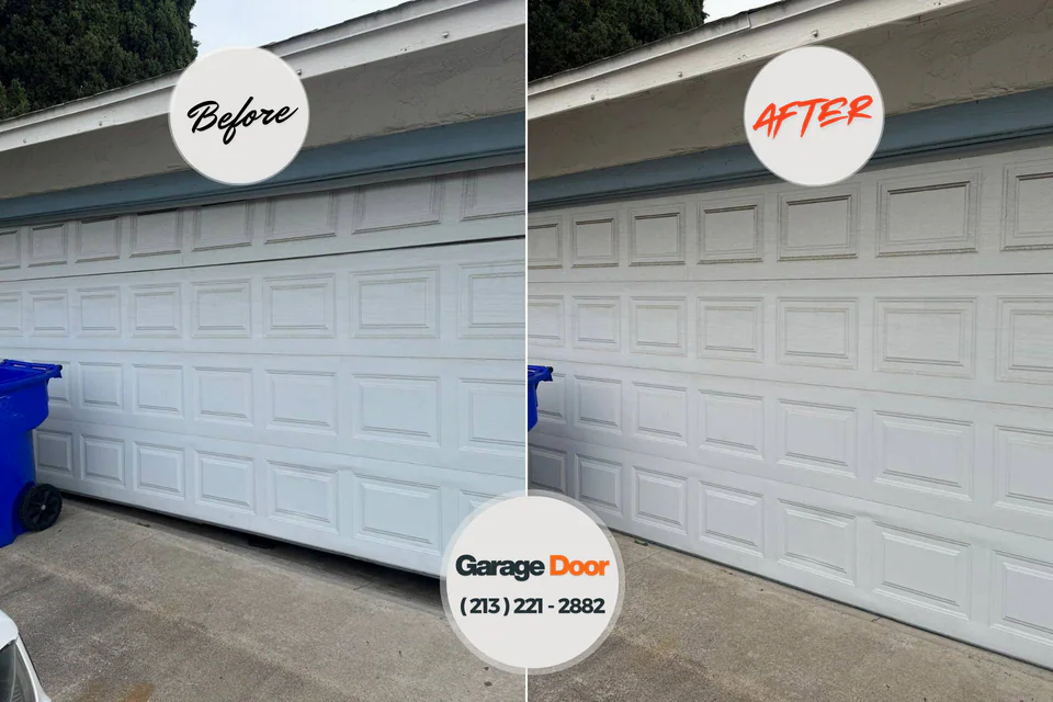 Before and after: garage door repair 78121